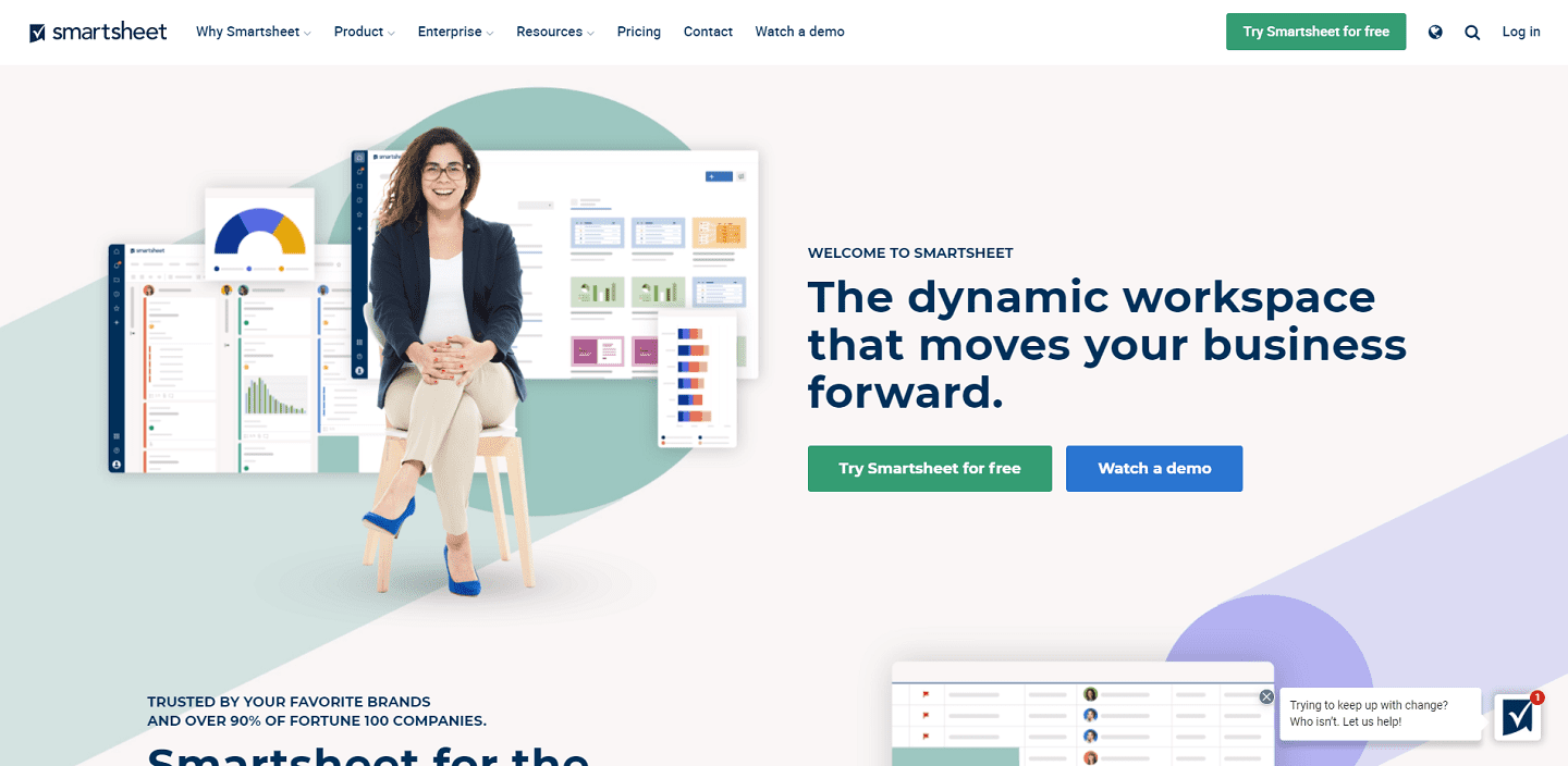 Smartsheet project management software