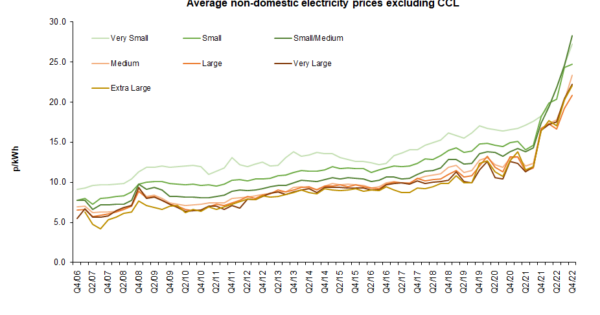 January 2023 Business Electricity Price Index Statistics